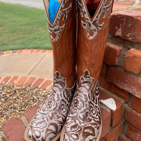 Anderson Bean Shoes - Teskeys custom embossed leather women’s boots